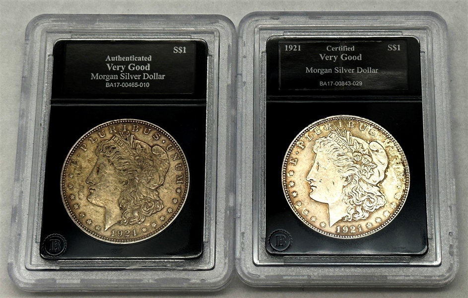 (2) Morgan Silver Dollars Braford Exhange