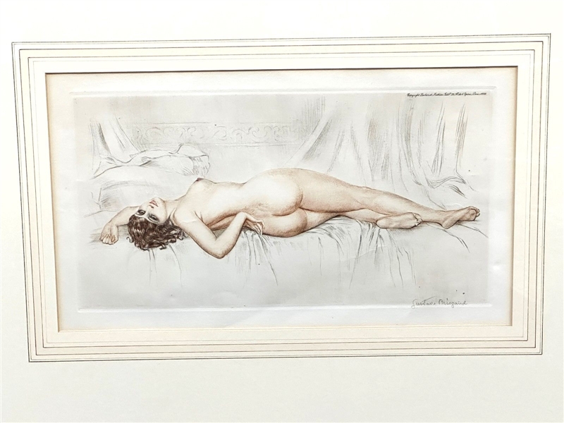 Gustave Brisgand Hand Tinted Engraving 1939