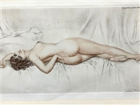 Gustave Brisgand Hand Tinted Engraving 1939