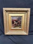 TOC Original Oil on Board "Women in Buggy"