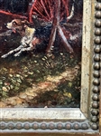 TOC Original Oil on Board Women in Buggy