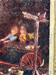 TOC Original Oil on Board Women in Buggy
