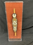 Aboriginal Firestarter Ochre & Charcoal on Timber by M. Anning (Boiyool)