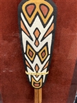 Aboriginal Firestarter Ochre & Charcoal on Timber by M. Anning (Boiyool)