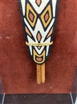 Aboriginal Firestarter Ochre & Charcoal on Timber by M. Anning (Boiyool)