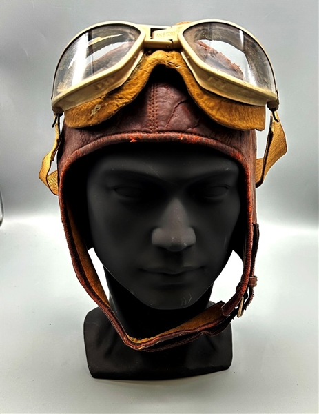 WWII Flight Crew Helmet and Googles