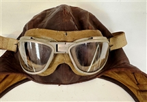 WWII Flight Crew Helmet and Googles