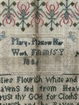 1806 Sampler Needlepoint by Mary Plastow
