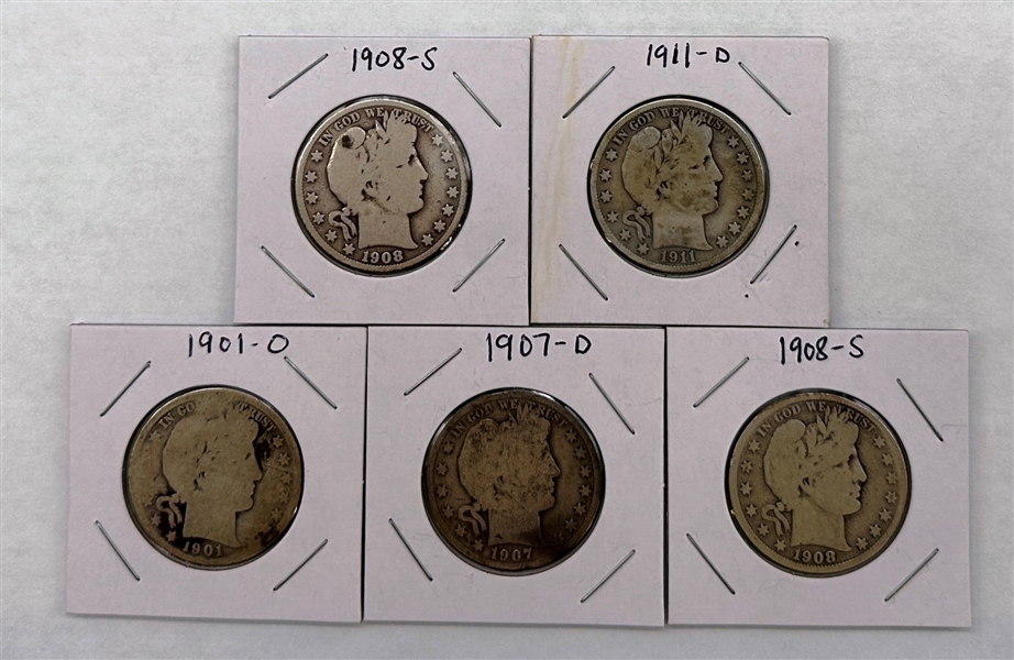 Barber Half Dollar Lot