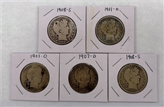 Barber Half Dollar Lot