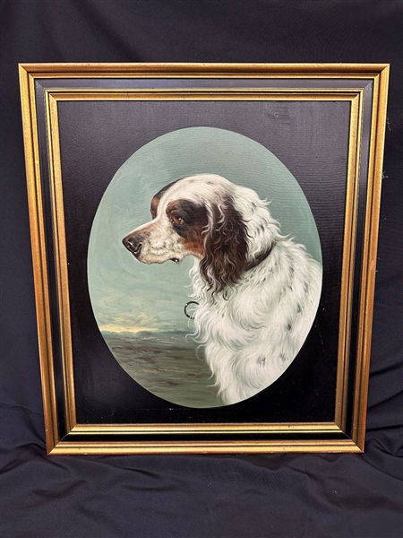 Oil on Canvas English Setter Reissue From Original 