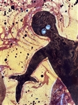 Aboriginal Australian Rock Painting on Paper by Jenuarrie