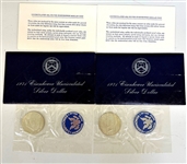 (2) 1971-S Eisenhower Uncirculated Silver Dollars