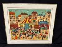 Claudine Lithograph "Park DAmusement" S/N