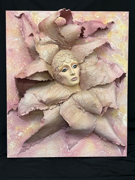 High Relief Mixed Media Art Piece Signed Elane #20792