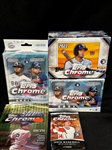 Group Topps Chrome Baseball Sealed Hanger and Blaster Boxes