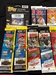 (21) Topps Baseball Unopened Sealed Jumbo, Hanger, Packs, Boxes Including 2011 Update Series Jumbo pack Trout Rookie Possible 