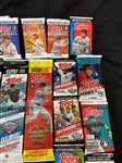 (21) Topps Baseball Unopened Sealed Jumbo, Hanger, Packs, Boxes Including 2011 Update Series Jumbo pack Trout Rookie Possible 