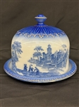 Staffordshire Serving Cake Platter Flow Blue Blakeney