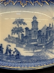 Staffordshire Serving Cake Platter Flow Blue Blakeney