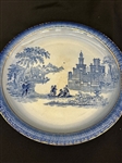 Staffordshire Serving Cake Platter Flow Blue Blakeney