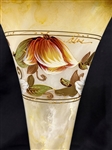 Italian Glass Hand Painted Gipar Vase
