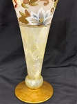 Italian Glass Hand Painted Gipar Vase