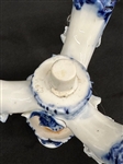 Blue and White Meissen Royal Copenhagen Style Porcelain Candelabra