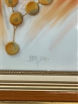 Hand Painted Framed Portrait Porcelain Tile