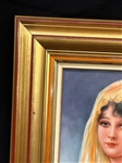 Hand Painted Framed Portrait Porcelain Tile