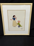 Snow White and Dopey Walt Disney Co. Animation Cel 1992