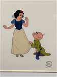 Snow White and Dopey Walt Disney Co. Animation Cel 1992