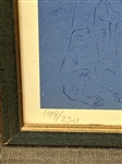 Laszlo Dus Linocut Homage to Picasso