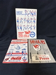 (3) Cleveland Indians Scorecards 1944, 1951, 1967