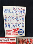 (3) Cleveland Indians Scorecards 1944, 1951, 1967