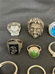 (20) Sterling Silver Rings Some With Stones 