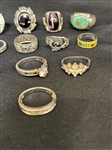 (20) Sterling Silver Rings Some With Stones 