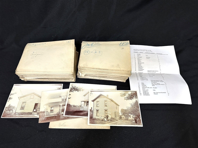 Large Group of 1904 Ashtabula County, Ohio Resident Photographs and Envelopes