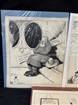(3) Robert Satterfield (Cleveland Press Cartoonist) Original Story Board Comic Strips