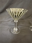 (8) Champagne, Martini, Wine Glasses