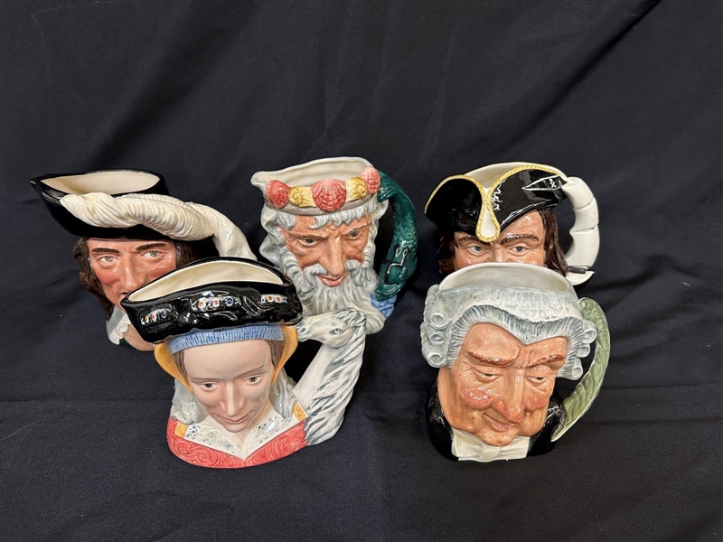 (5) Large Royal Doulton Character Mugs