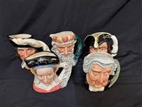 (5) Large Royal Doulton Character Mugs