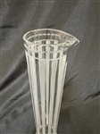 Etched Glass Cocktail Pitcher and Silver Plate Stir Stick