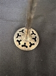 Etched Glass Cocktail Pitcher and Silver Plate Stir Stick