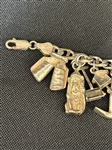 Sterling Silver 22 Charm Bracelet With MM Rogers 14k Sterling Charm 