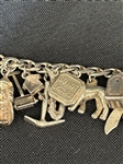Sterling Silver 22 Charm Bracelet With MM Rogers 14k Sterling Charm 