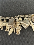 Sterling Silver 22 Charm Bracelet With MM Rogers 14k Sterling Charm 
