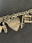 Sterling Silver 22 Charm Bracelet With MM Rogers 14k Sterling Charm 
