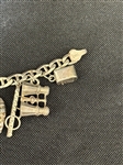 Sterling Silver 22 Charm Bracelet With MM Rogers 14k Sterling Charm 