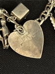 Sterling Silver 22 Charm Bracelet With MM Rogers 14k Sterling Charm 
